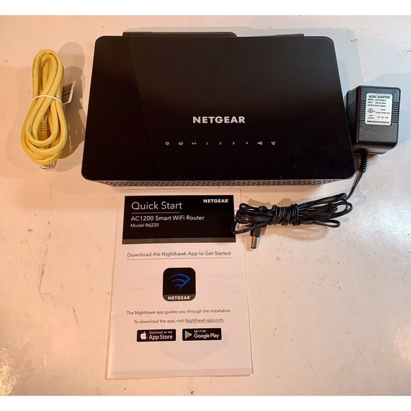 Netgear R6220 AC1200 Smart Wi-Fi 4-Port Router w/ Adapter - Picture 5 of 11